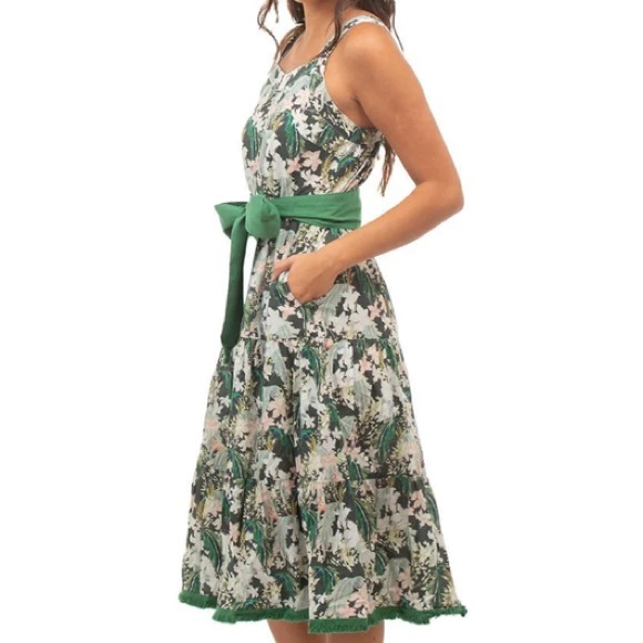 Beau & Ro x Markey | The Palm Beach Sara Midi dress. Missing belt size Small - Picture 16 of 16